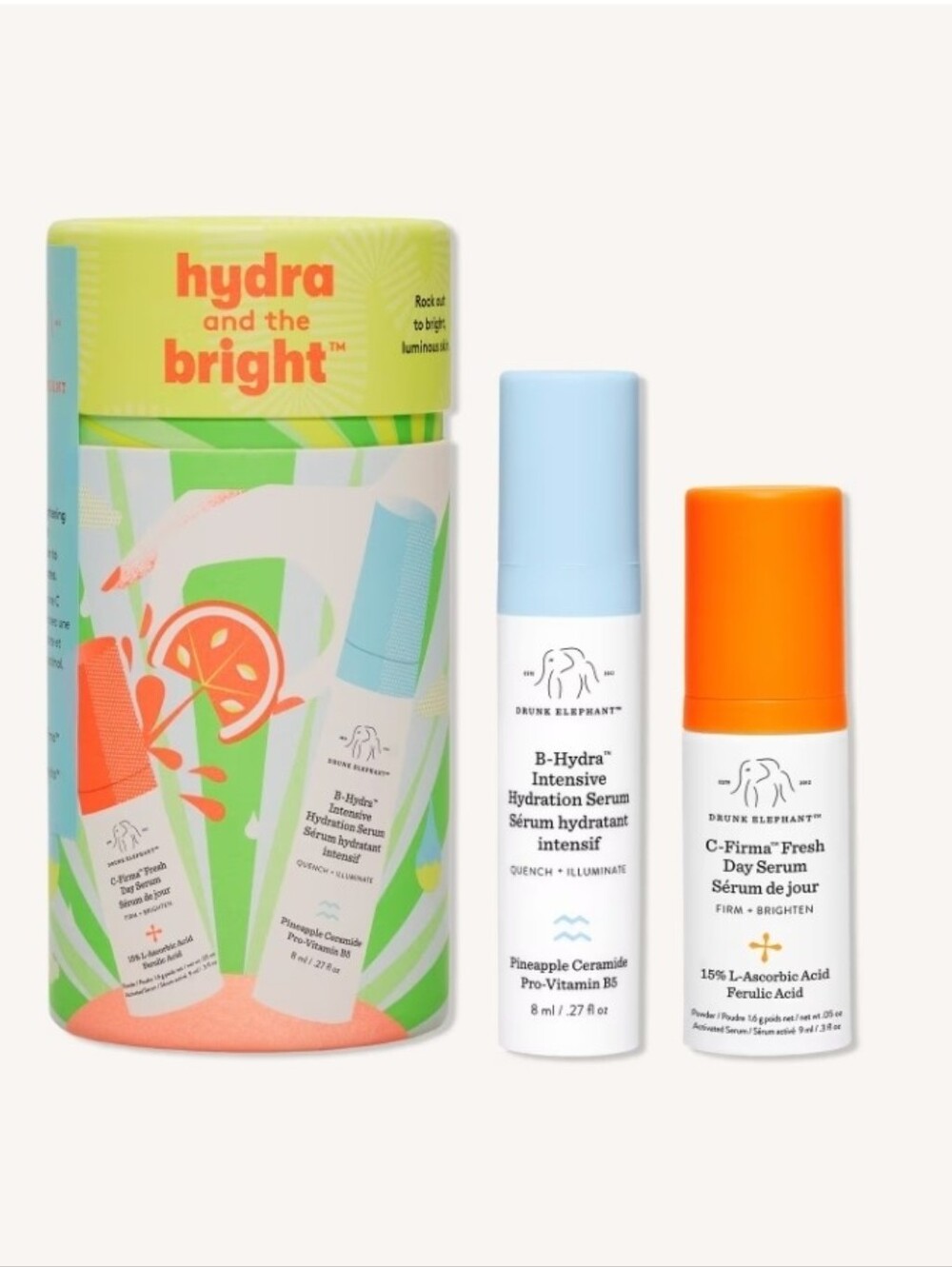 Drunk Elephant Hydra and the Bright Serum Set - Duo